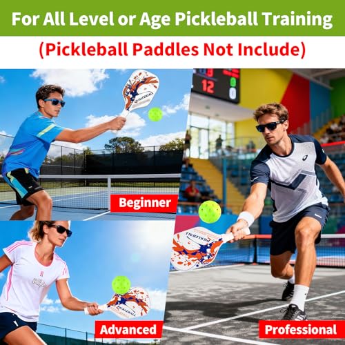 4/6/12/20/50/100 pcs Pickleball Balls,40 Hole Outdoor Pickleball Balls,8mm Precision Drilled-Spaced Pickle Ball Set-Profession Plastic Ball for Pickleballs Paddles and Indoor Floor Sport Court