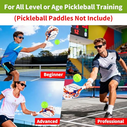 4/6/12/20/50/100 pcs Pickleball Balls,40 Hole Outdoor Pickleball Balls,8mm Precision Drilled-Spaced Pickle Ball Set-Profession Plastic Ball for Pickleballs Paddles and Indoor Floor Sport Court