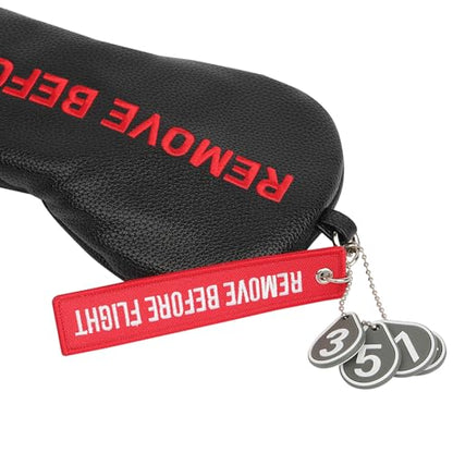 Golf Head Cover with RBF Design for Golf Club - size: for Hybrid, style: Black