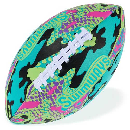 Swimways Hydro Waterproof Football, Outdoor Games for Adults and Kids, Swimming Pool Accessories and Pool Party Games,9.25 Inches, Green - color: Blue (New Version)