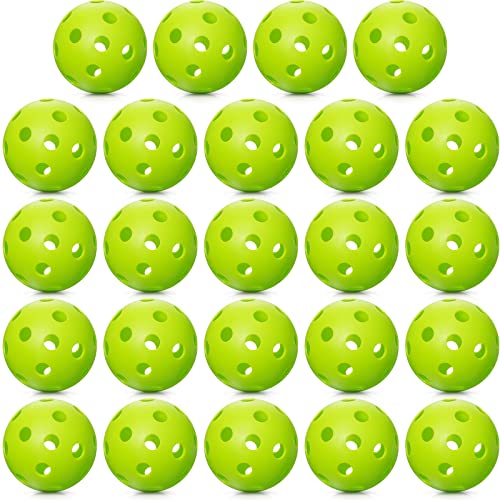 Vinsot 24 Pack Plastic Baseball Practice Baseballs for Hitting, Indoor Outdoor Lightweight Balls Hollow Training Ball Sports Golf Training Ball for Baseball Batting(Green) - color: green