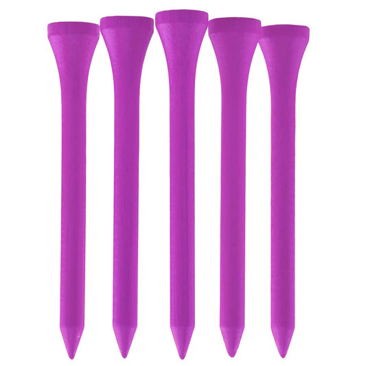 TH Golf 100 PCS Bamboo Golf Tees | Multiple Colours & Sizes | Castle Golf Tees | Standard Golf Tees | Eco Friendly & Sustainable Bamboo Golf Tees - color: 70mm Purple