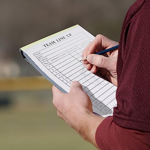 2Pcs 120pages Baseball Lineup Cards with 16 Player Roster Softball Scorebook Coaching 4 Part Carbonless Copies for School College Game