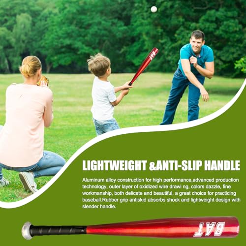 Baseball Bat 20 Inch Portable Sturdy Aluminum Alloy Metal Baseball Bat Stick Lightweight for Outdoor Practice Training