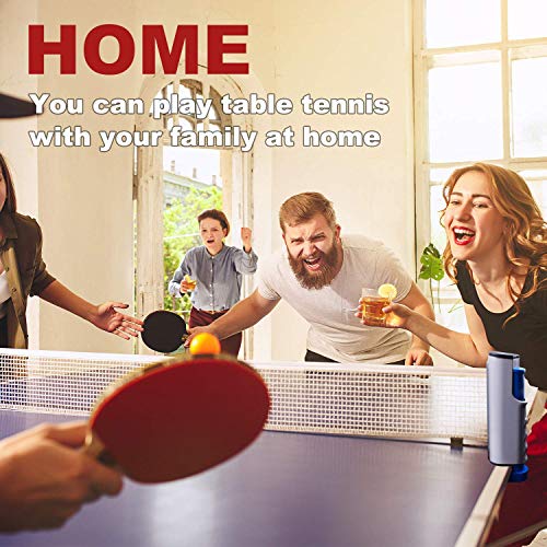 Sportout Retractable Ping Pong Net – 72-Inch Table Tennis Net with Secure Clamps | Portable Design for Universal Table Compatibility - color: Blue
