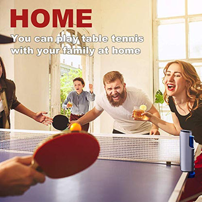Sportout Retractable Ping Pong Net – 72-Inch Table Tennis Net with Secure Clamps | Portable Design for Universal Table Compatibility - color: Blue
