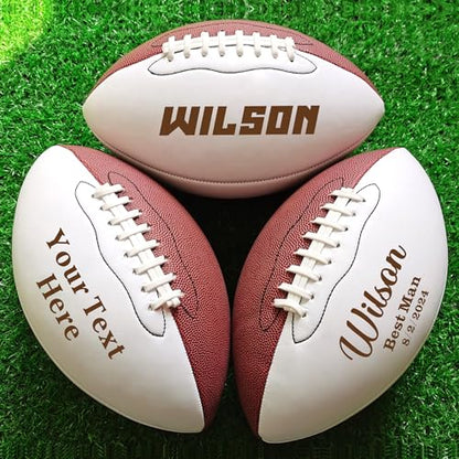 EDSG Custom Football Groomsmen Gifts 2026 Graduation Gifts for Him High School Personalized Footballs Junior Footballs Class of 2026 Full 12-Inch Football Gifts for Coach Dad Fan Birthday - color: Design 3