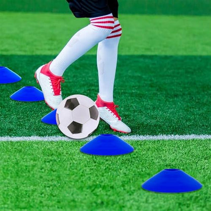YEXEXINM Professional Agility Ladder Speed Training Equipment Set-20ft Agility Ladder,12 Soccer Cones, 4 Agility Hurdles, Running Parachute, Suitable for Soccer Football Basketball Training - color: blue
