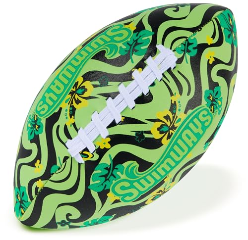 Swimways Hydro Waterproof Football, Outdoor Games for Adults and Kids, Swimming Pool Accessories and Pool Party Games,9.25 Inches, Green - color: Green (New Version)