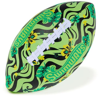 Swimways Hydro Waterproof Football, Outdoor Games for Adults and Kids, Swimming Pool Accessories and Pool Party Games,9.25 Inches, Green - color: Green (New Version)