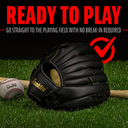 Franklin Sports Field Master Baseball + Softball Glove - Field Master Adult + Youth Baseball + Softball Mitt - Men's + Women's Gloves - Right Hand Throw