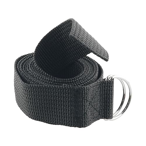 2PCS Black Flag Football Belts Web Football Belt Long Belt D Ring Belts for Men Women Young Boys Kids Girls Football Flag