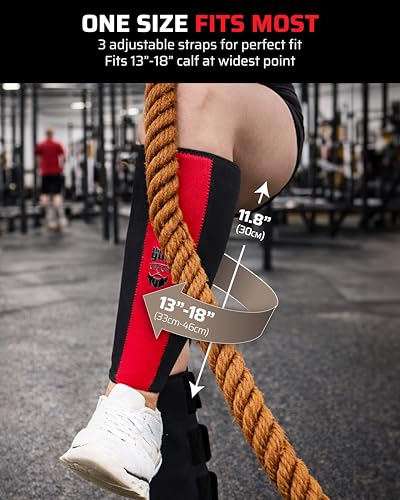 THEFITGUY Rope Climbing Shin Guards | 7mm Padded Front Protection | Absorbs Rope Burns & Box Jump Impact | Quick On & Off | for Rope Climbs, Box Jumps, Cross-Training & Functional Training