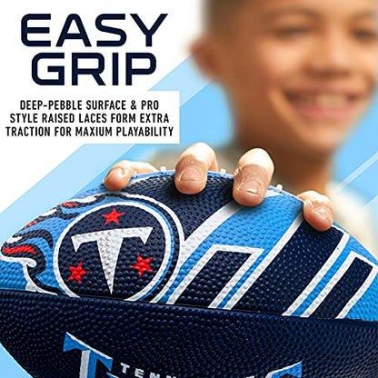 Franklin Sports NFL Team Footballs - Rubber Youth Mini Balls for All Teams - Kids 8.5" Football + Air Pump Sets - Official NFL Licensed - style: Tennessee Titans