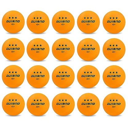 Guirnd 20 Pack Ping Pong Balls, 3 Star Table Tennis Balls, 40+ Pong Ball Competition and Recreational Play, Abs Ping Pong Ball, Games, DIY - color: Yellow