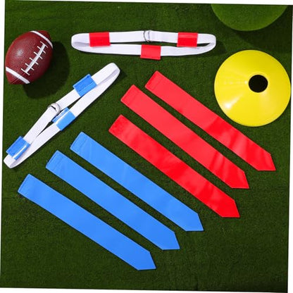 Toddmomy 16-pc Rugby Training Kit Football Flags Set Belts Cones Youth Soccer Equipment Sports Cones for Drills