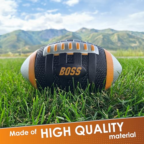 BOSS Foam Football - Toddler Junior Football for Kids - Each Quality Kids Football is 9” – Soft, Small Football Youth - color: Orange