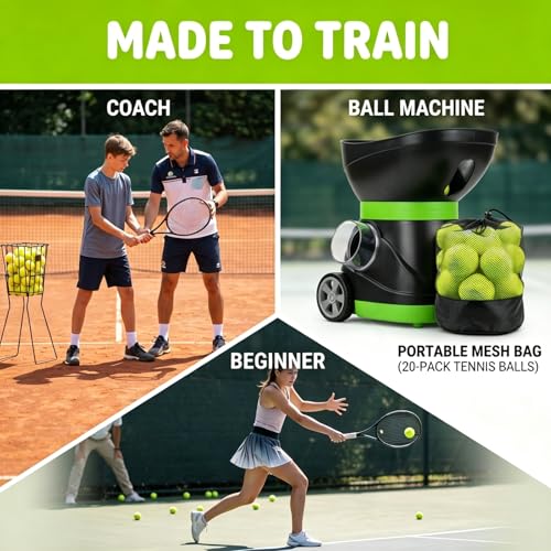 Tebery 20 Pack Advanced Training Tennis Balls, Practice Ball for Beginners with Mesh Bag, Pet Dog Playing Balls for Backyard Play, Exercise
