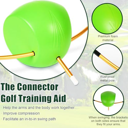 The Connector Golf Training Aid - Golf Swing Trainer Aid for Posture Correction Practice, Suitable for Golfers of All Levels Looking to Improve Overall Game