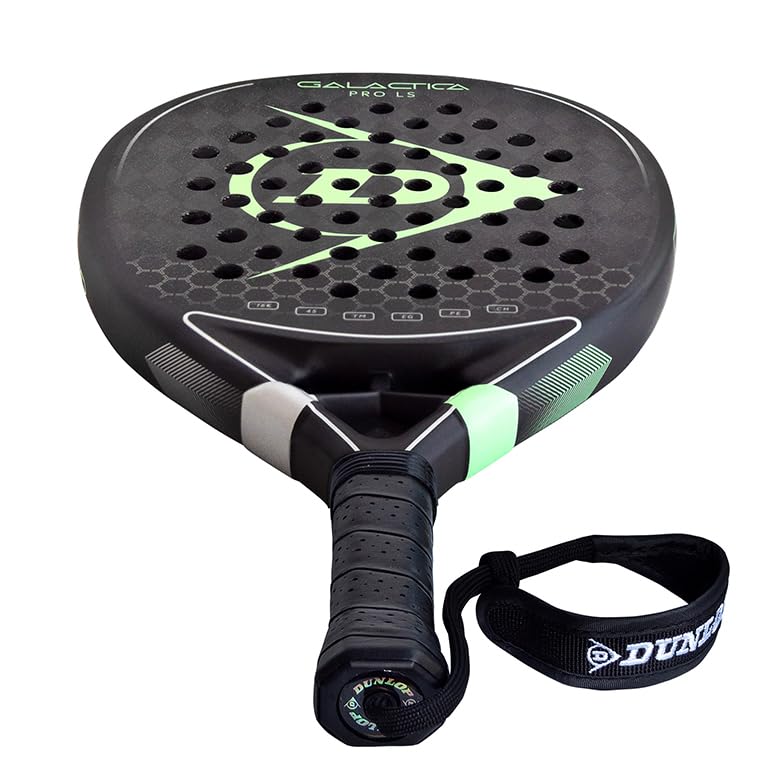 Dunlop Sports Galactica Padel Racket Series - style: Galactica Pro LS - Black/Green V25