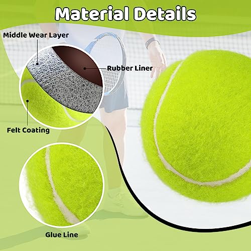 Tennis Training Ball with String,Tennis Trainer Balls Self Practice Trainer Tool, Tennis Ball Training Equipment for Rebound Baseboard Self Tennis Training Tool - color: 6pcs