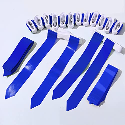 Sintege 14/28 Player Flag Football Belt Set, Adjustable Football Flag and Belts Gifts for Youth Adults Sports Training Event - color: Blue