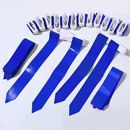 Sintege 14/28 Player Flag Football Belt Set, Adjustable Football Flag and Belts Gifts for Youth Adults Sports Training Event - color: Blue