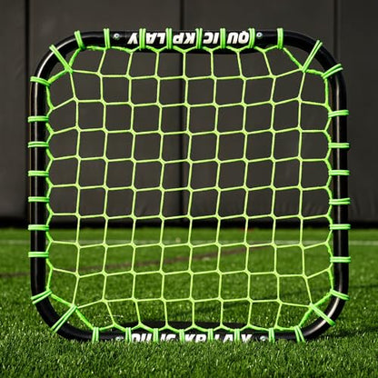 QUICKPLAY Handheld Soccer Rebounder | Elastic Connected Net for Fast, Unpredictable Rebounds | Ideal for Goalkeeper, Volley & Passing Drills and Heading Practise