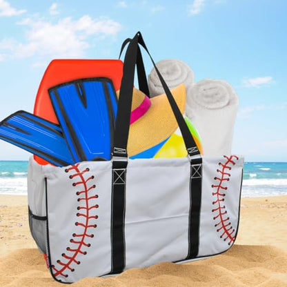 Utility Tote Bag (Baseball-white) - color: Baseball-white