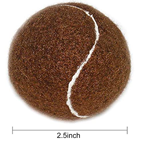 URBEST Advanced Tennis Ball 20 Packs, Training Tennis Balls Practice Balls for Novice Player, Pet Dog Playing Balls with Mesh Carry Bag for Beginner Training Ball - color: Brown