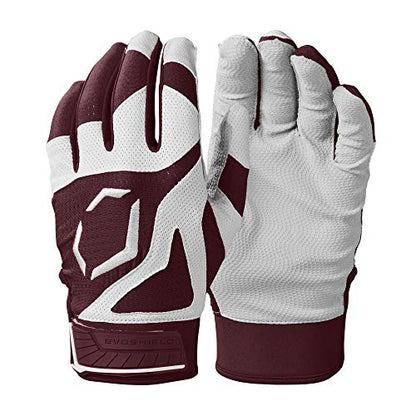 EvoShield SRZ-1™ Batting Gloves - Adult and Youth Sizes - color: Maroon, size: Small, style: Adult