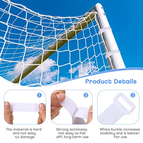 30 Pcs Goal Net Straps Soccer Attachment Trap White for Holding Nets to The Goal Posts for Boys Kids Training 14 x 0.8 Inch - style: Stylish Style