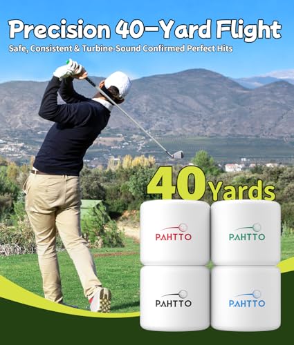 PAHTTO Practice Golf Balls 12 Pack – Realistic Feel and Lightweight, Limited Flight Golf Training Balls for Full Swing & Backyard Training, Essential Golf Aid for Beginners & Beyond, Outdoor Use