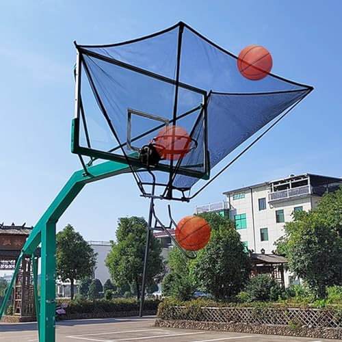 Basketball Hoop Returner Shot Return Apparatus - Attachment/Shooting Trainer with Bag Hanging Rebounder Acce