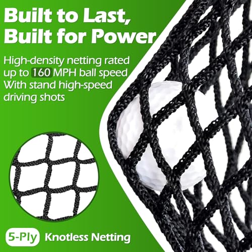 10 x 7ft Golf Net for Hitting, Chipping, Driving Training, Heavy Duty Golf Practice Net for Indoor, Backyard, Garage