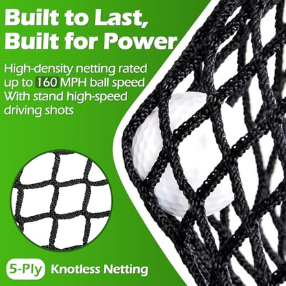 10 x 7ft Golf Net for Hitting, Chipping, Driving Training, Heavy Duty Golf Practice Net for Indoor, Backyard, Garage