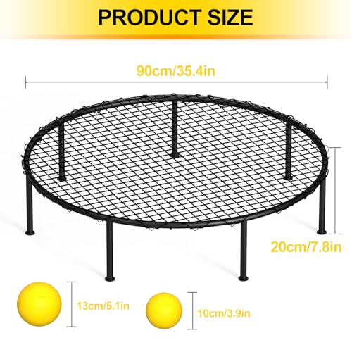 Roundnet Game Set Beach Ball Games with 3 Balls Carrying Bag PE Net Outdoor Indoor Playing Roundnet Game for Beach Lawn Backyard Park Outdoor Games for Adults and Family (Air Pump not Included)