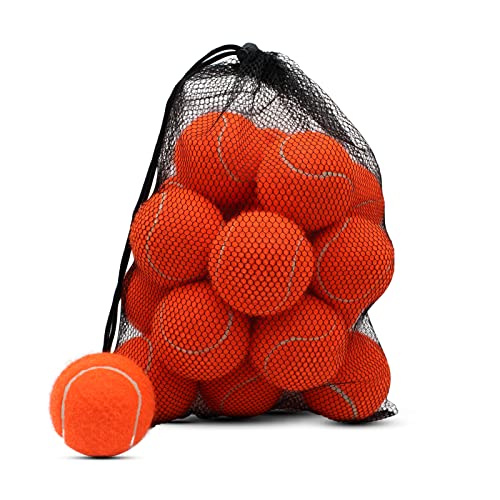 Tennis Balls,8/18/40/90 Pack Training Tennis Balls Practice Balls with Mesh Bag for Easy Transport, Pet Dog Playing Balls, fit for Beginner Training Ball - color: Orange, size: 18 Pack