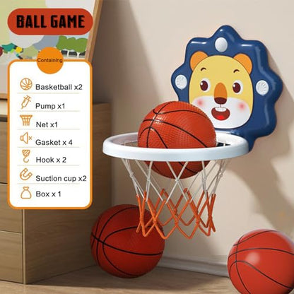 Toddlers Basketball Hoop Indoor, Adjustable Height Indoor Mini Basketball Hoop for Toddlers Kids Boys Bedroom Toddler Kids Toys Toys for 3 + Year Old