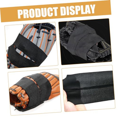 KICHOUSE 4pcs Baseball Glove Straps Lacing Kit Elastic Mitten Wrap for Softball Baseball Catcher Glove Wrap Band Conditioner for Supplies