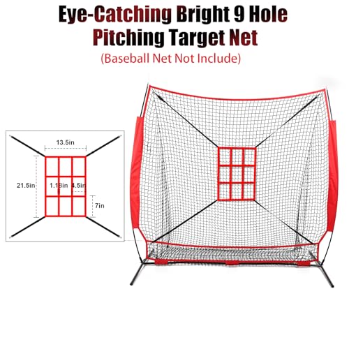 1pcs/2pcs Strike Zone Target Net,13.5x21.5in Pitching Strike Zone Net,Portable Strike Zone Plate for Baseball Pitching Accuracy Improve