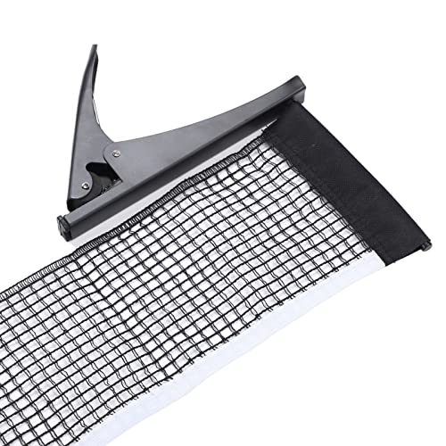 Professional Standard Table Tennis Net Bracket Set, Wireless Table Tennis Net Rack Kit with Nylon Net and Stainless Steel Clamps for Indoor Outdoor Play