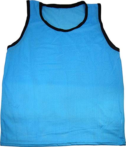 BlueDot Trading Adult & Youth Scrimmage Training Vests for Soccer, Basketball & More – Available in 1, 6, 12, 24 Packs - color: Light Blue, style: Youth 1 Pack
