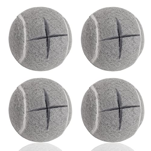 Premium Precut Tennis Balls Walkers 4 Pcs Balls with Precut Opening for Easy Installation,Walker Accessories for Seniors Fit Most Walkers,for Furniture Legs and Floor Protection - color: Grey
