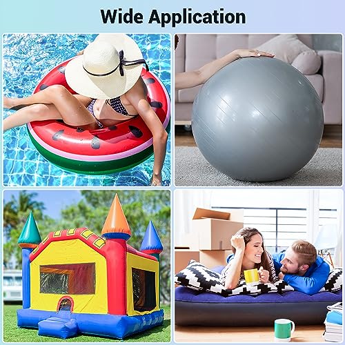 Dr.Meter Air Pump for Inflatables: AC 110V Air Mattress Pump with 3 Nozzles - Quick-Fill Electric Inflator Deflator for Inflatable Pool Raft Bed Boat Floats Swimming Rings Yoga Balls - style: HT-166