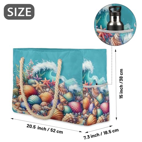 Beach Bag Waterproof Sand-proof Canvas Tote Lightweight Shoulder Bag Suitable for Family outdoor travel - color: E5