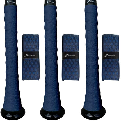 Stinger Sports Premium Polymer Bat Grip (Baseball and Softball) - color: 3-Pack: Navy