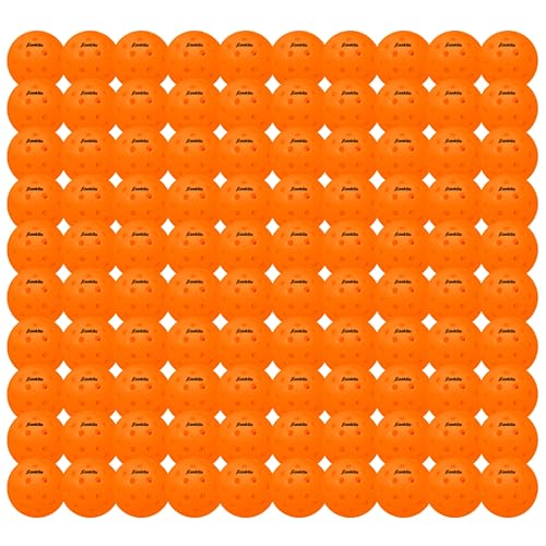 Franklin Sports X-40 Outdoor Pickleballs - Official Ball of USA Pickleball, APP Tour + US Open - Regulation Size - color: Lava, size: 100 Pack