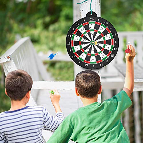 Dart Board - 12pcs Magnetic Darts - Excellent Indoor Game and Party Games - Gifts for 5 6 7 8 9 10 11 12 Year Old Boy Kids - style: Black