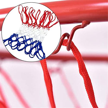 2Pcs Basketball Net Replacement Standard Basketball Hoop Net Thick Nylon Braided Hoop Net All Weather Basketball Net for Indoor Outdoor(12 Loops)
